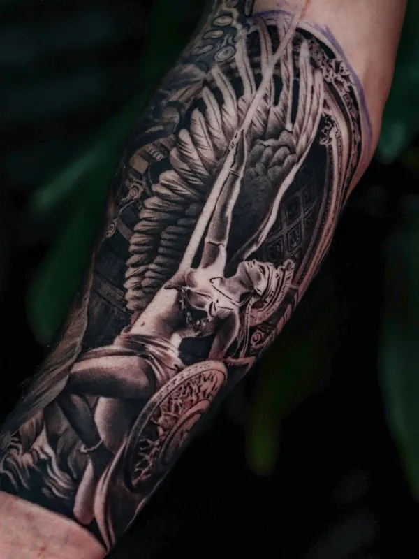black and grey realism tattoo on forearm #64025 | Tattoo Artist Fabiano Nogarolli