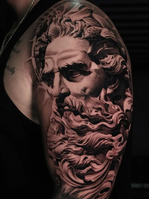 black and grey realism tattoo on shoulder #64029 | Tattoo Artist Fabiano Nogarolli