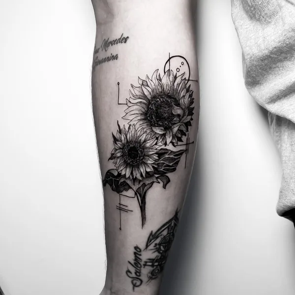 Geometric tattoo by KathePla in Miami