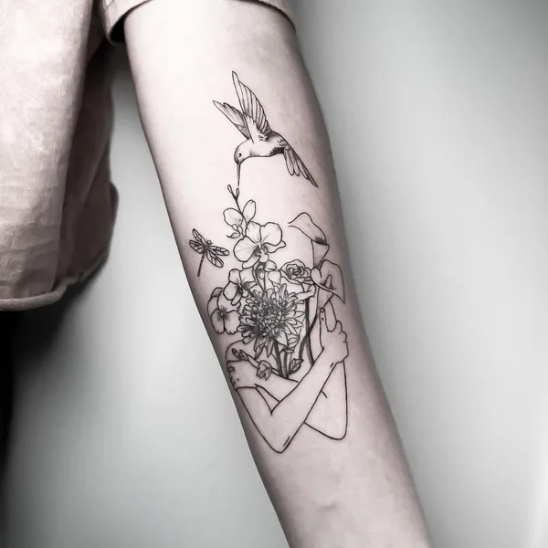 Geometric tattoo by KathePla in Miami