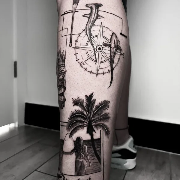 Geometric tattoo by KathePla in Miami