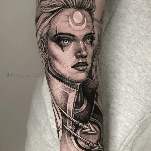 Dotwork tattoo by Anzhelika Steele