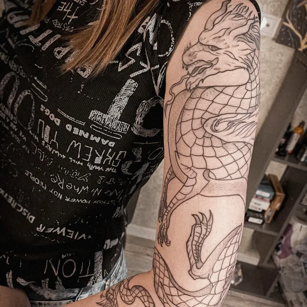 Graphic tattoo by Владислав Пермяков in Кемерово