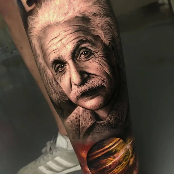 Portrait tattoo by Sergio Fernandez in Málaga