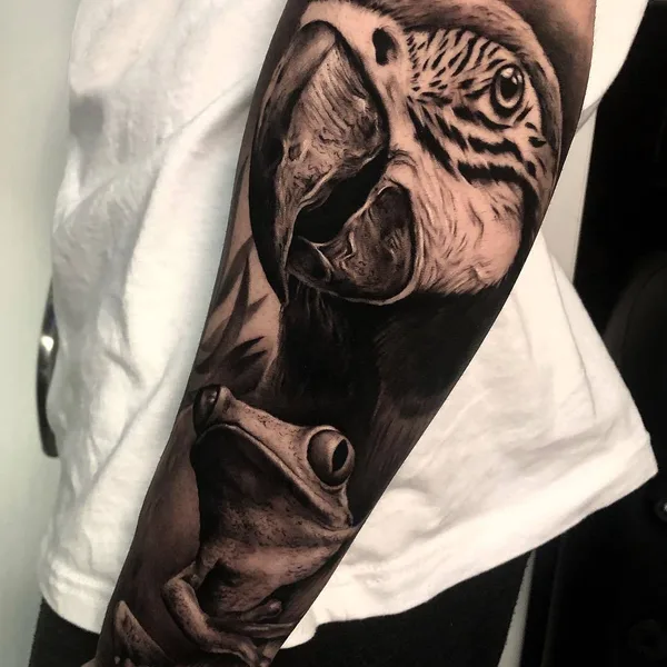 Portrait tattoo by Sergio Fernandez in Málaga