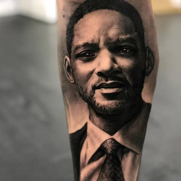 Portrait tattoo by Sergio Fernandez in Málaga