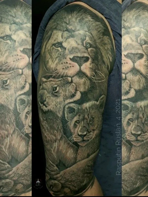 black and grey realism 타투 부위 full sleeve #39988 | 타투이스트 Ruslan Rasputin Руслан Распутин
