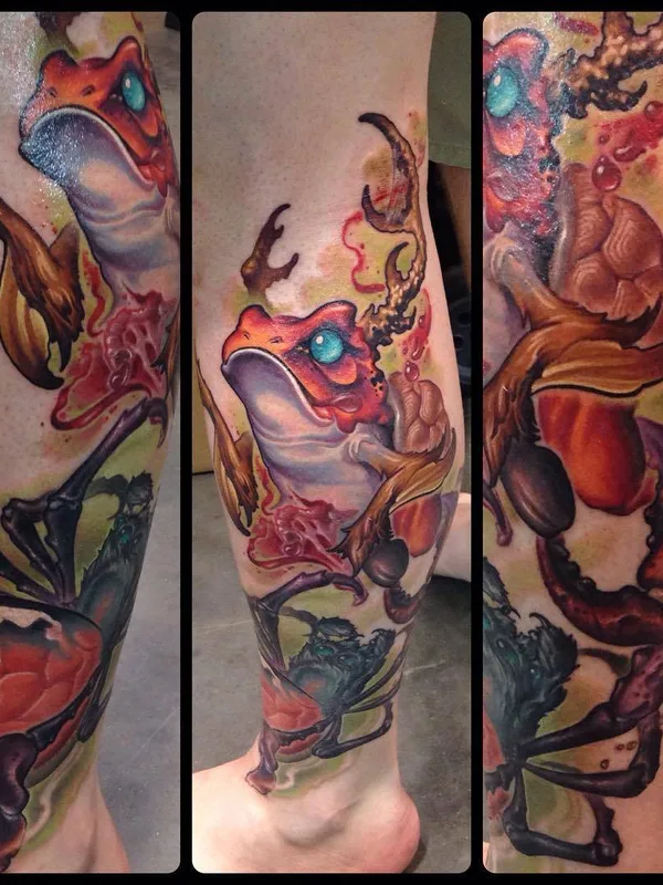 color illustrative Tatuaggio su calf #31069 | Tatuatore Ande Chambers