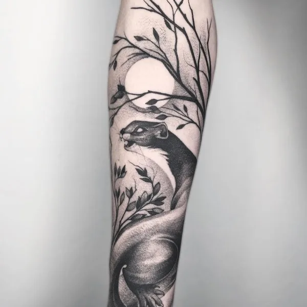 Graphic tattoo by Vladimir Pride in Уфа