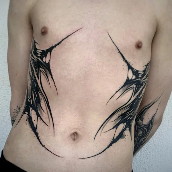 Ornamental tattoo by Andrey Pavlenko in Moscow
