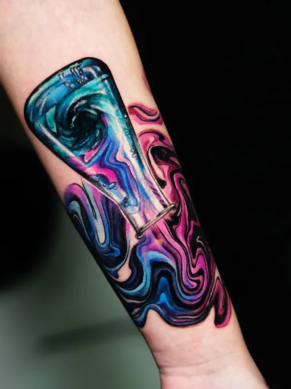 color abstract 타투 부위 forearm #55920 | 타투이스트 Sergey Jaer