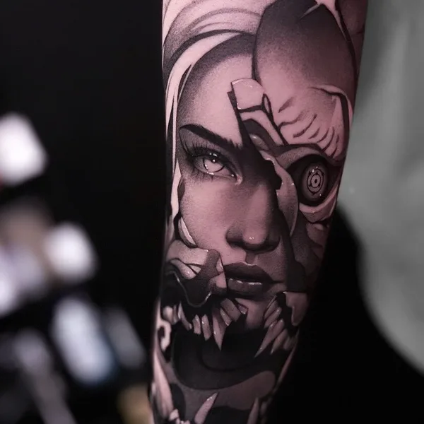 Neo Traditional tattoo by Stanislav Poryadkov in Сургут
