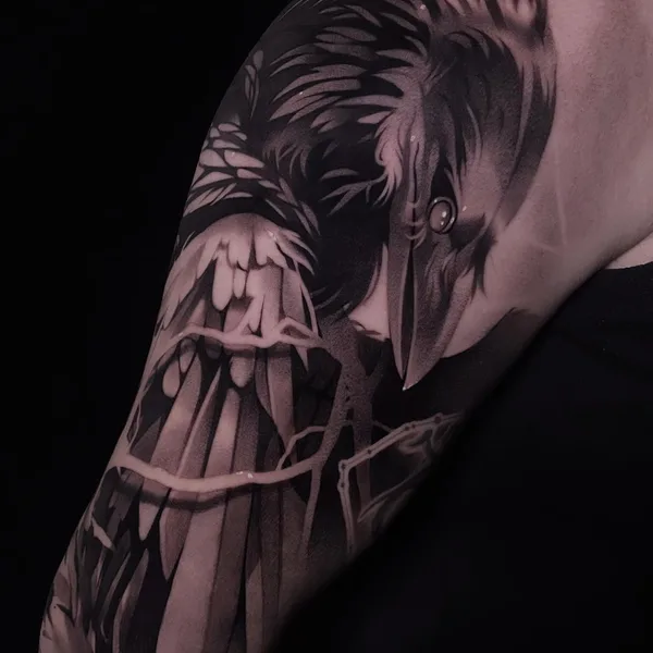 Neo Traditional tattoo by Stanislav Poryadkov in Сургут