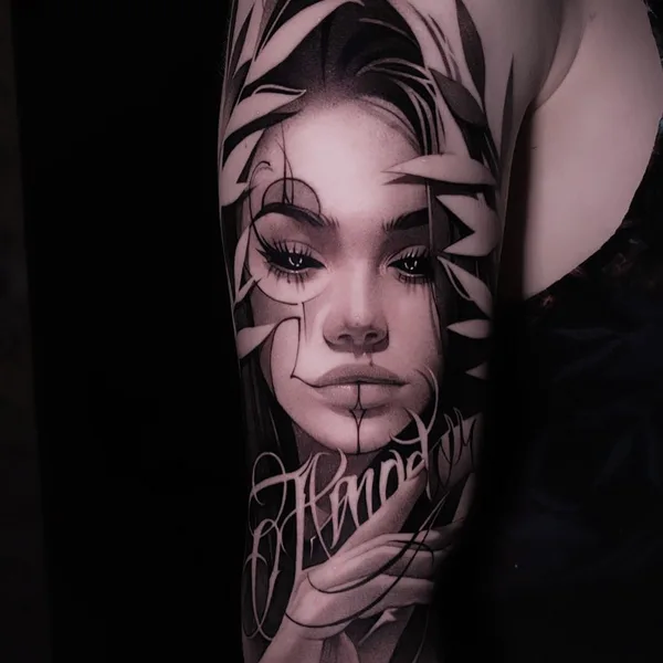 Neo Traditional tattoo by Stanislav Poryadkov in Сургут