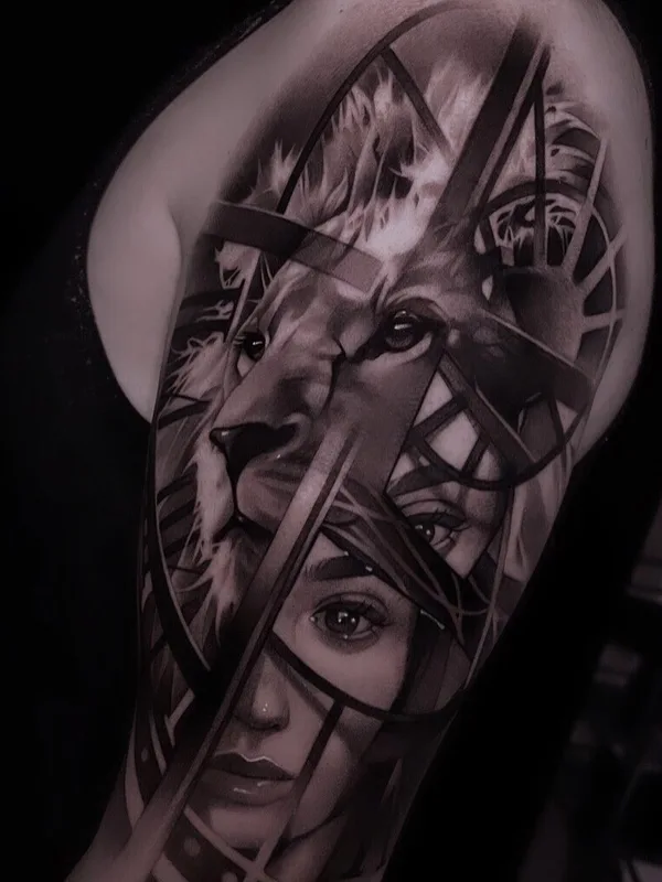 black and grey realism татуировка на upper arm #58282 | Тату мастер Stanislav Poryadkov
