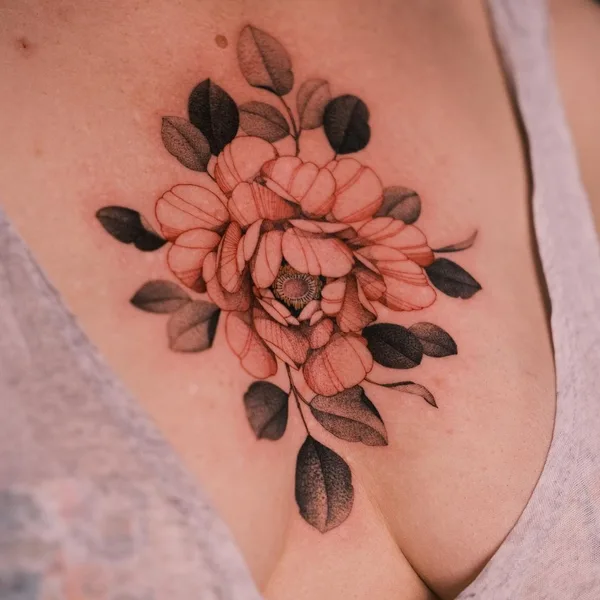 Botanical tattoo by KimBobby in Amsterdam