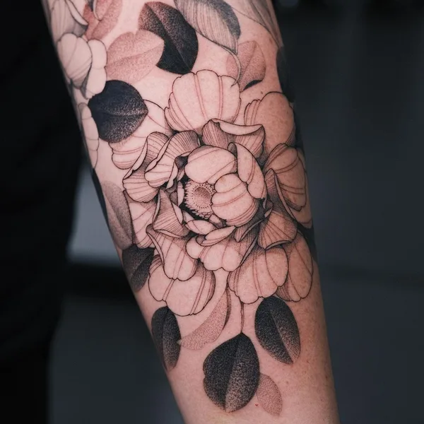 Botanical tattoo by KimBobby in Amsterdam