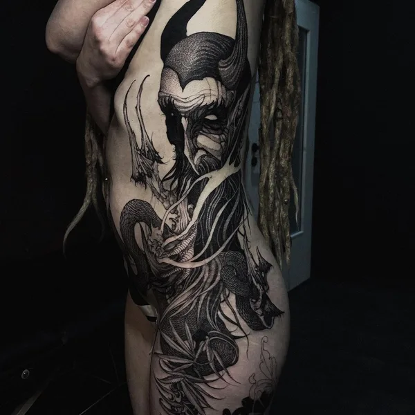 Graphic tattoo by Александра Возякова in Saint Petersburg