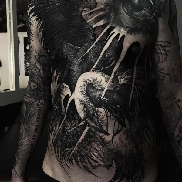Graphic tattoo by Александра Возякова in Saint Petersburg
