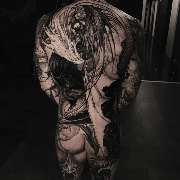 Graphic tattoo by Александра Возякова in Saint Petersburg