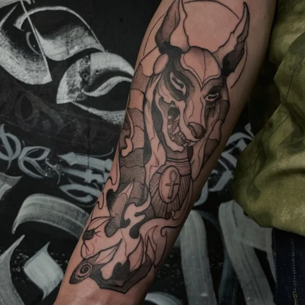 Graphic tattoo by Дмитрий Павлов in Saint Petersburg