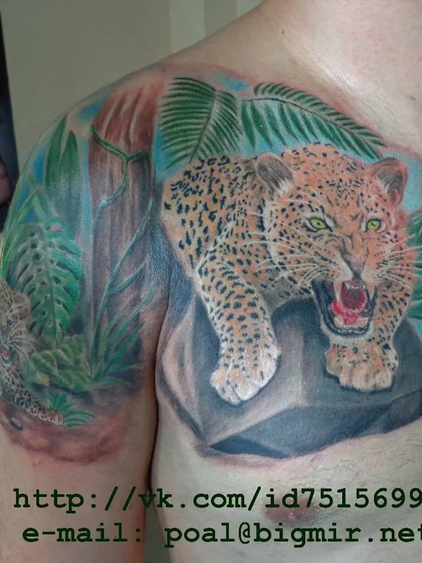 male color realism tatuaje en chest #33692 | Tatuador Aleksandr Ponomarenko