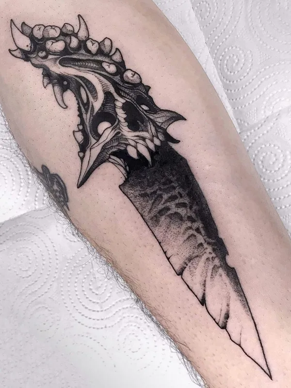 black and grey blackwork татуировка на forearm #44358 | Тату мастер Boris Popov