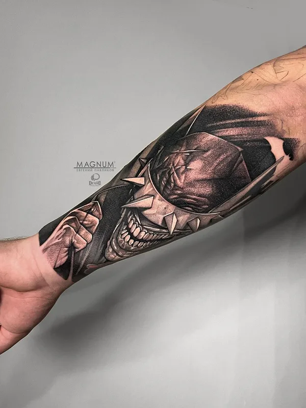 black and grey black and grey татуировка на forearm #44368 | Тату мастер Евгений Павликов