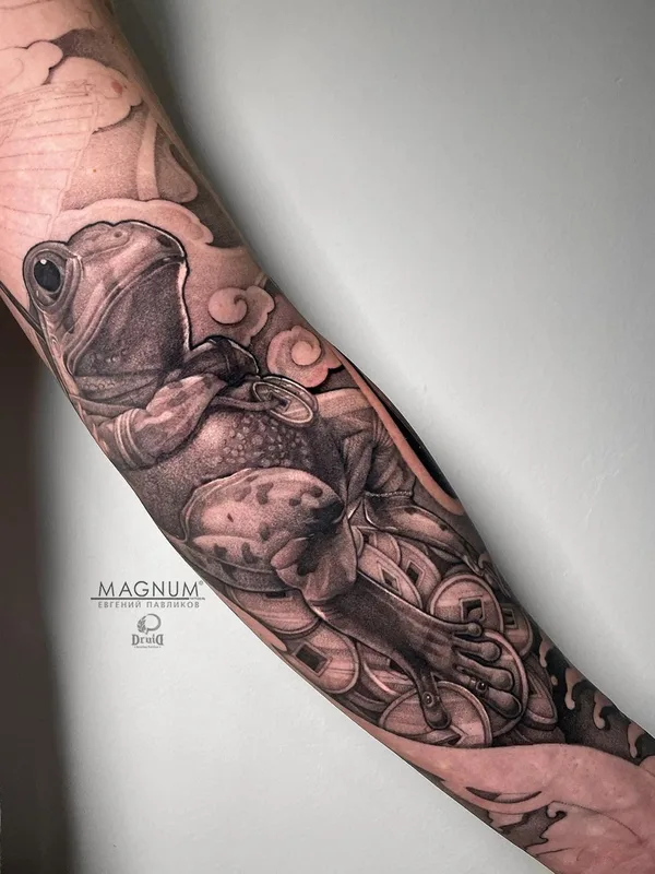 black and grey black and grey татуировка на forearm #44361 | Тату мастер Евгений Павликов