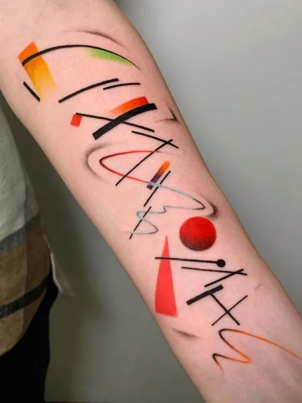color abstract татуировка на forearm #44386 | Тату мастер Костя Маэстро