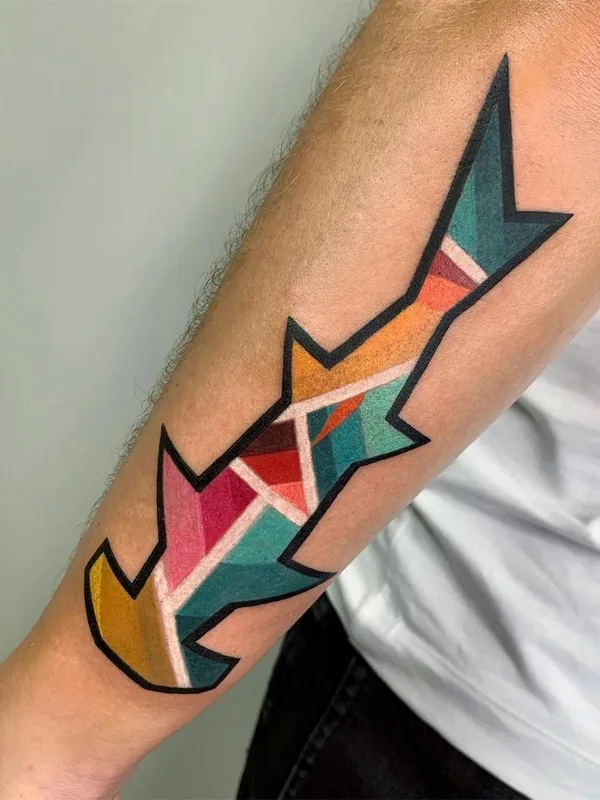 color geometric татуировка на forearm #44385 | Тату мастер Костя Маэстро