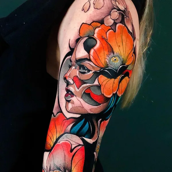 Neo Traditional tattoo by Carlos Breakone in Porto