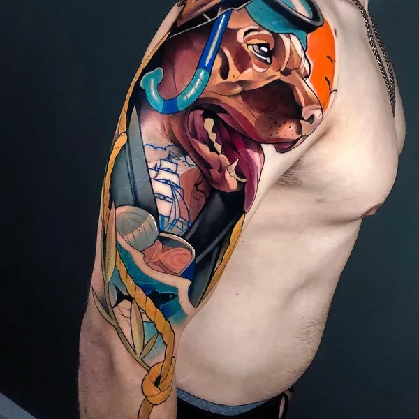 Neo Traditional tattoo by Carlos Breakone in Porto
