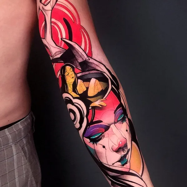 Neo Traditional tattoo by Carlos Breakone in Porto