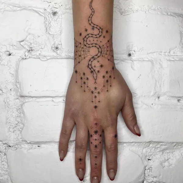 Traditional tattoo by Tati Compton in Los Angeles
