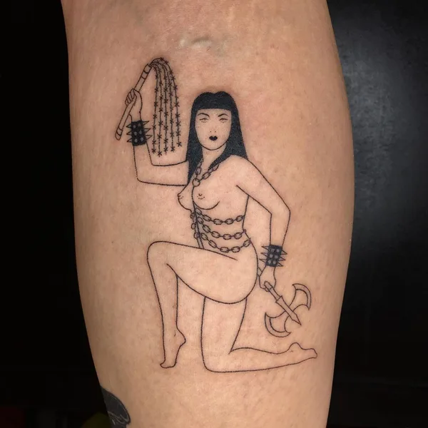 Traditional tattoo by Tati Compton in Los Angeles