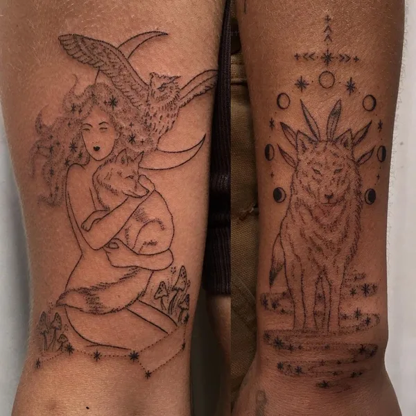Traditional tattoo by Tati Compton in Los Angeles