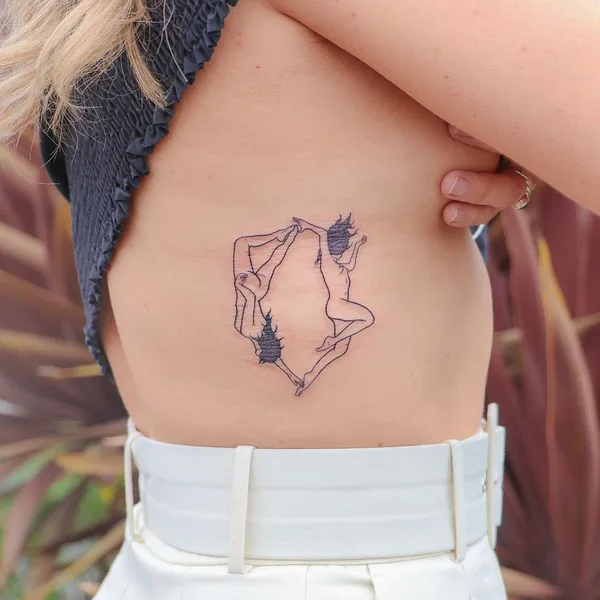 Botanical tattoo by Zaya