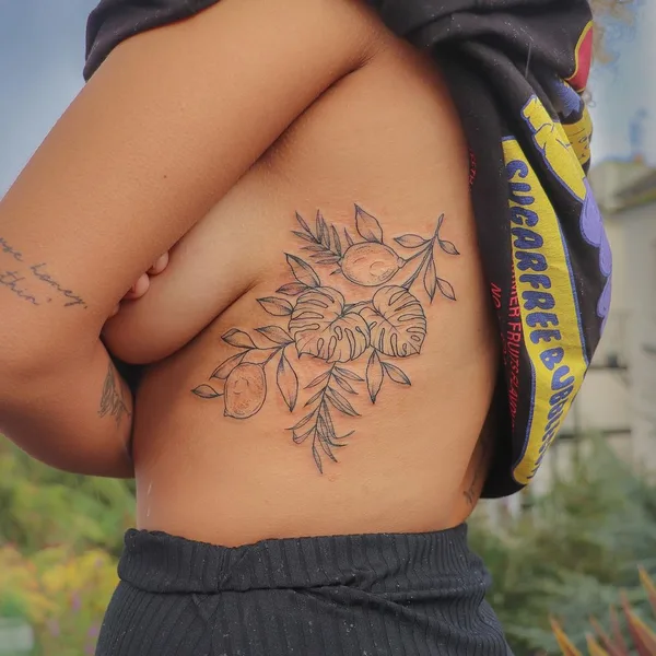 Botanical tattoo by Zaya