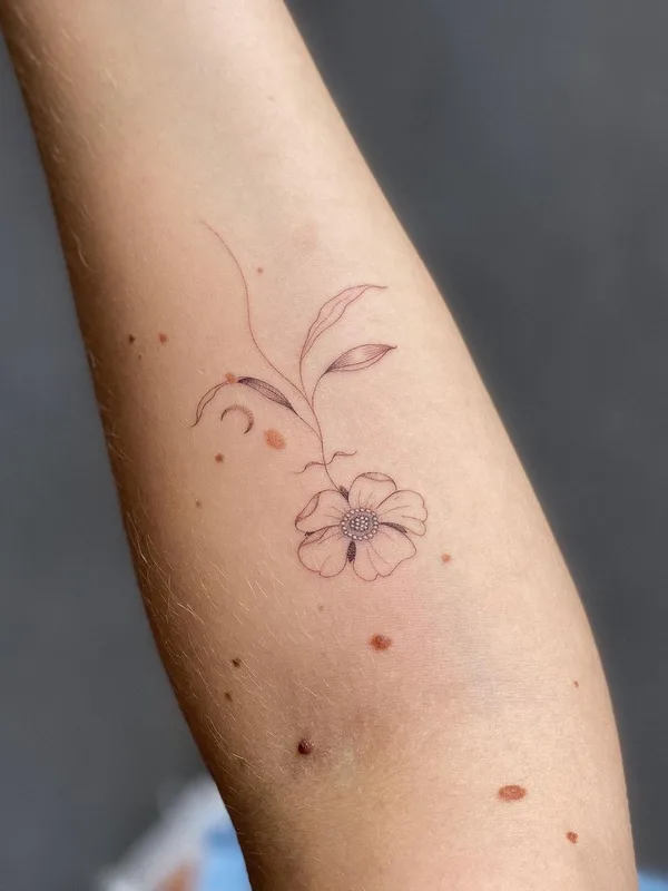 black and grey fineline tatouage sur forearm #44445 | Artiste tatoueur Jake Nowicz