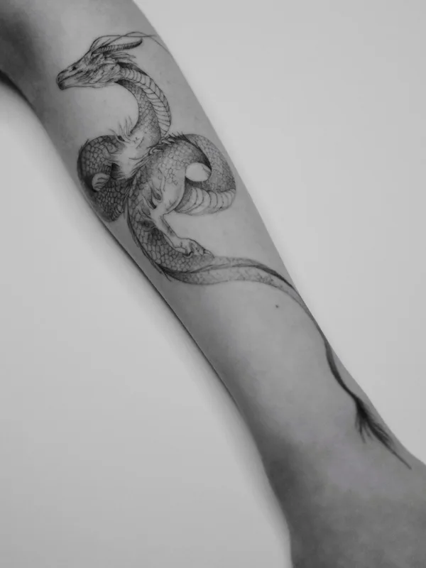 black and grey sketch 타투 부위 forearm #60041 | 타투이스트 Kseniya WAY.INK
