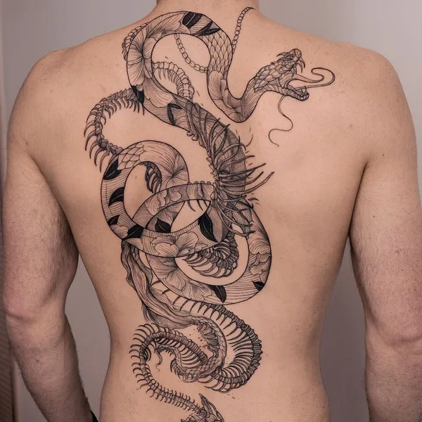 engraving tattoo by Lescrowtattoo in Los Angeles