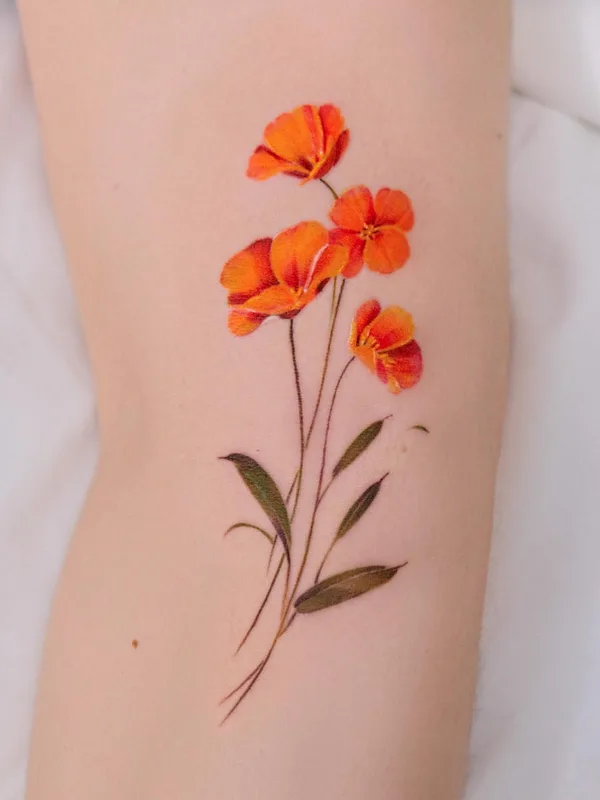 female color watercolor, realism, botanic 타투 부위 forearm #60069 | 타투이스트 Svetlana Ehrt