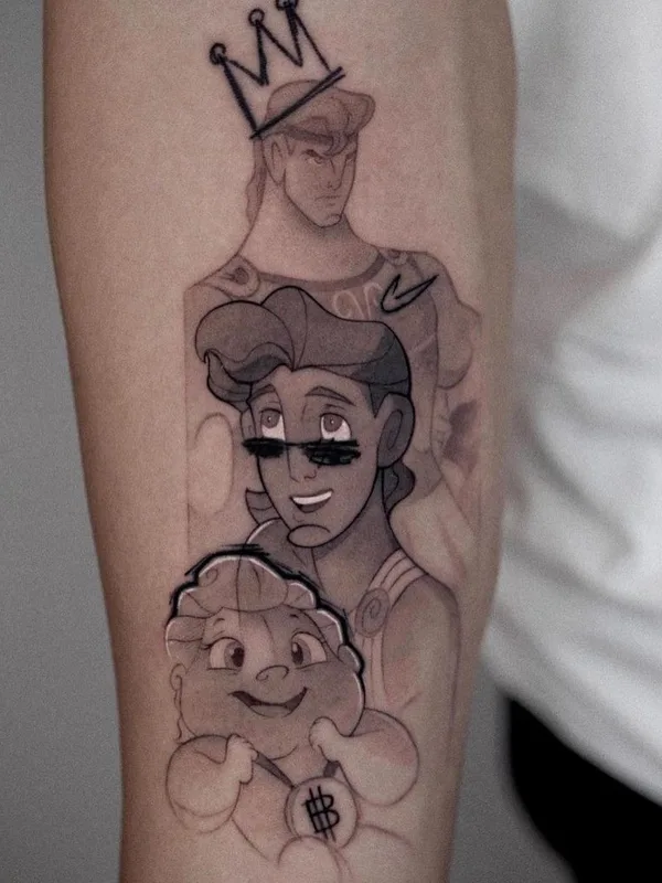 black and grey sketch tatouage sur forearm #60092 | Artiste tatoueur Yurici_tattoo