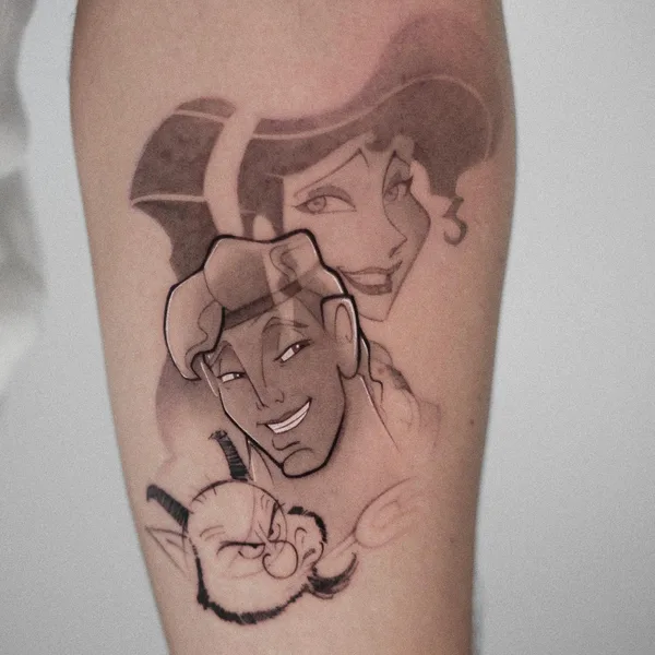 Illustrative tattoo by Yurici_tattoo in Milano