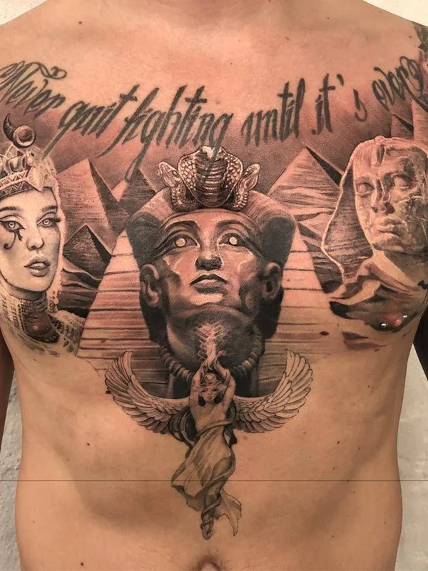 male black and grey realism татуировка на chest #34335 | Тату мастер Ellen Westholm