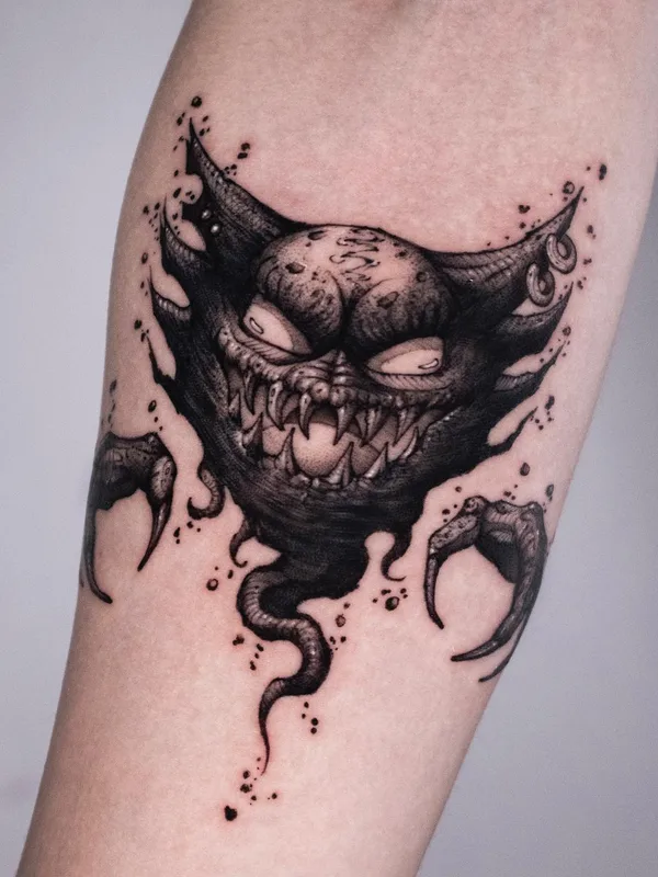 black blackwork Tatuaggio su forearm #61023 | Tatuatore doill_blk