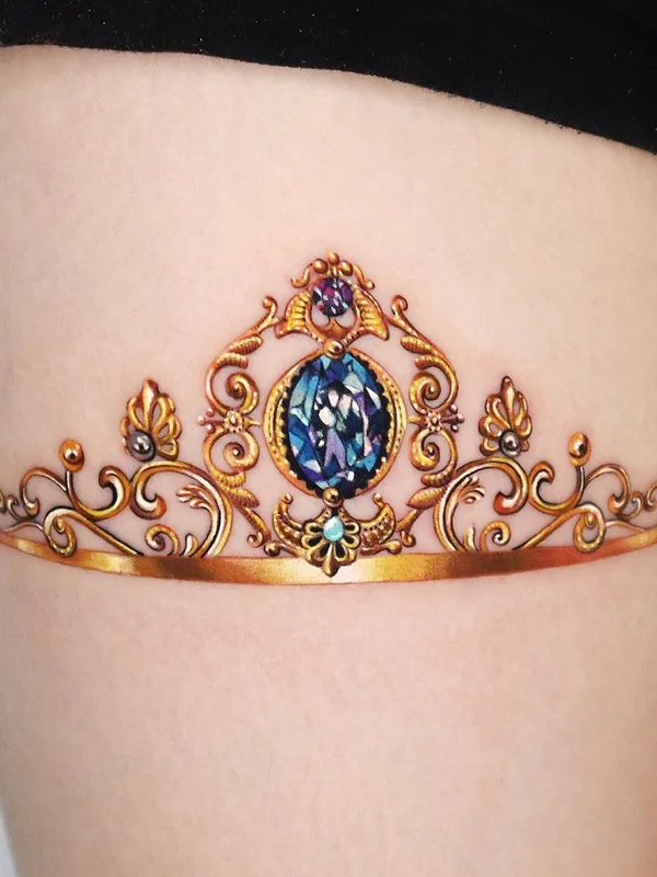 female color realism tatuaje en thigh #61033 | Tatuador Tattooist Jooa