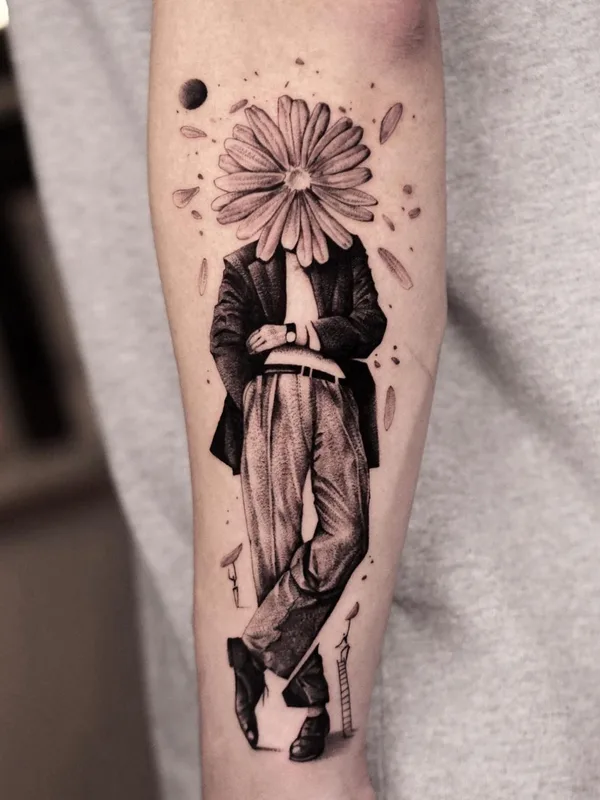 black and grey illustrative tattoo auf forearm #61043 | Tätowierer 9rukim