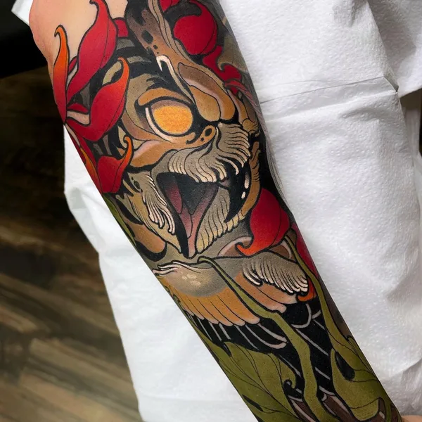Neo Traditional tattoo by rb.tattoo in Deerfield Beach